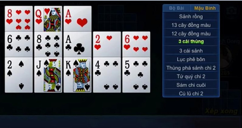 Một số quy luật mà anh em cần biết khi chơi game mậu binh 